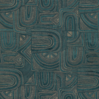 Timbre Velvet Fabric by Brunschwig & Fils in Teal