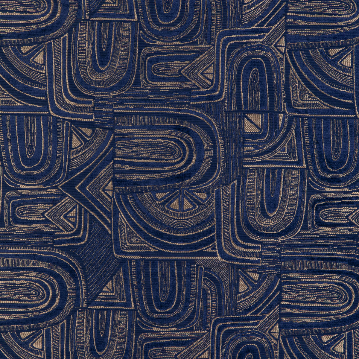 Timbre Velvet Fabric by Brunschwig & Fils in Lapis
