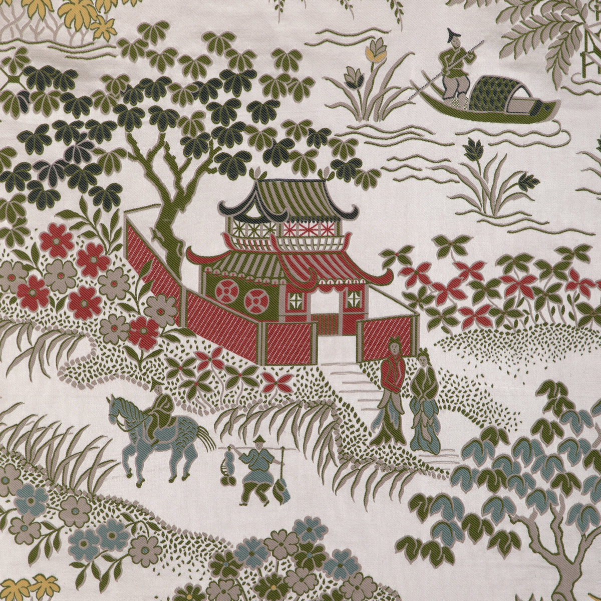 Vienne Lampas Fabric by Brunschwig & Fils in Spring