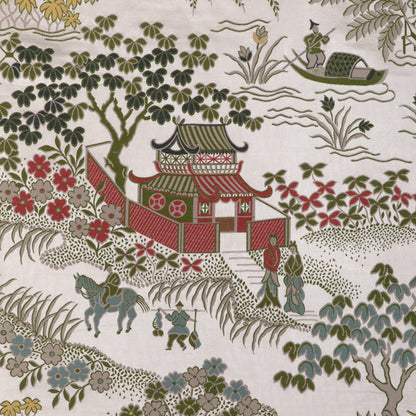 Vienne Lampas Fabric by Brunschwig & Fils in Spring