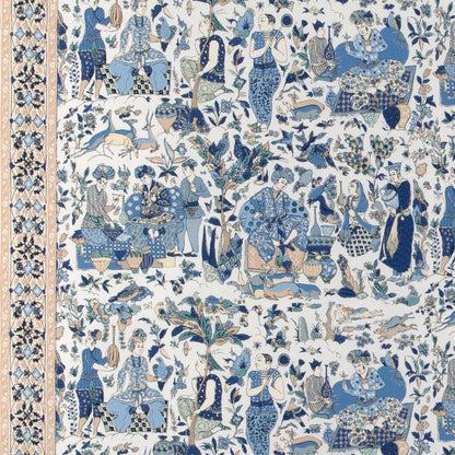 Shalimar Print Fabric by Brunschwig & Fils in Blue/Sand