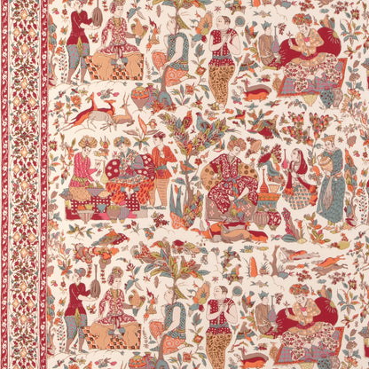 Shalimar Print Fabric by Brunschwig & Fils in Berry/Sand