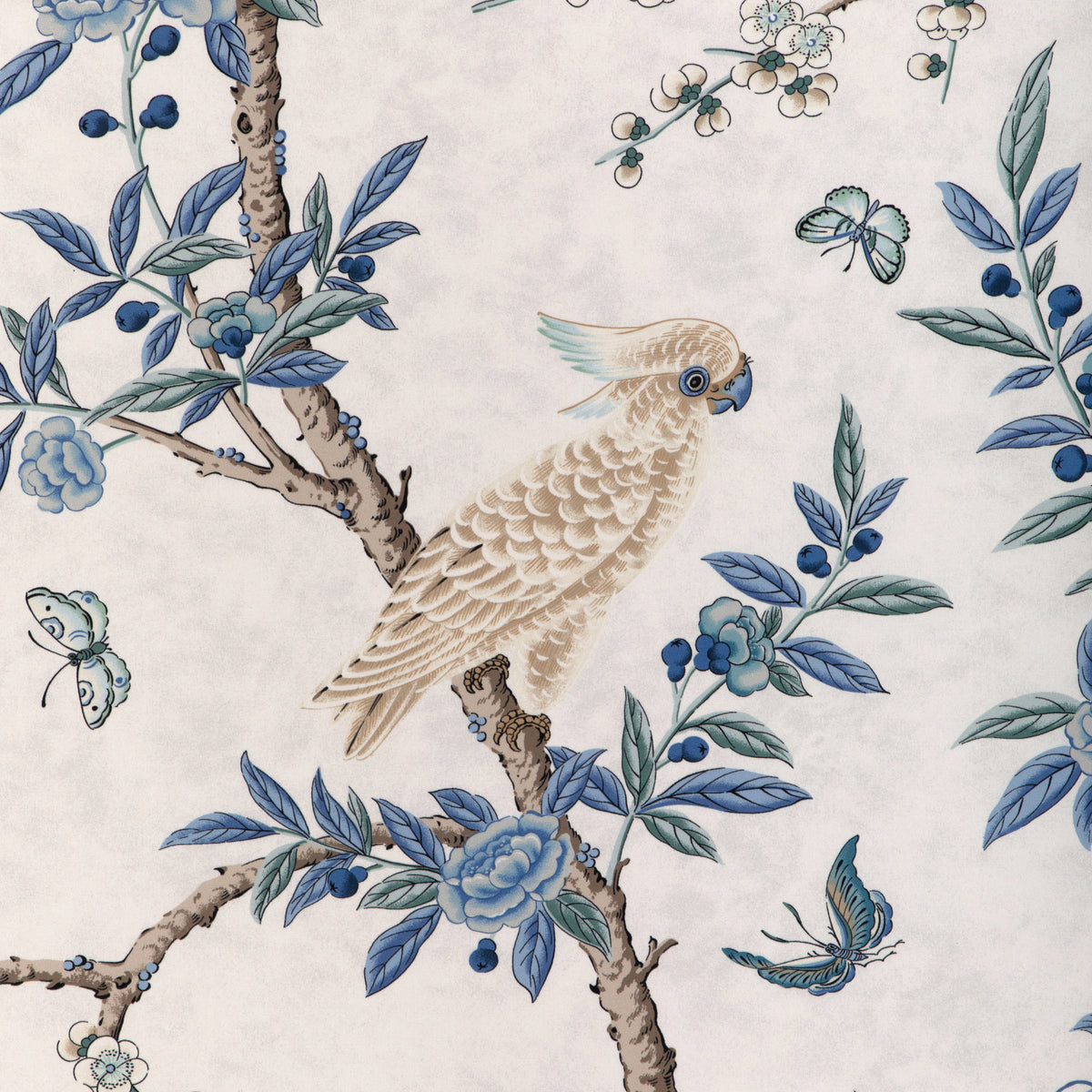 Kanchou Print Fabric by Brunschwig & Fils in Azure