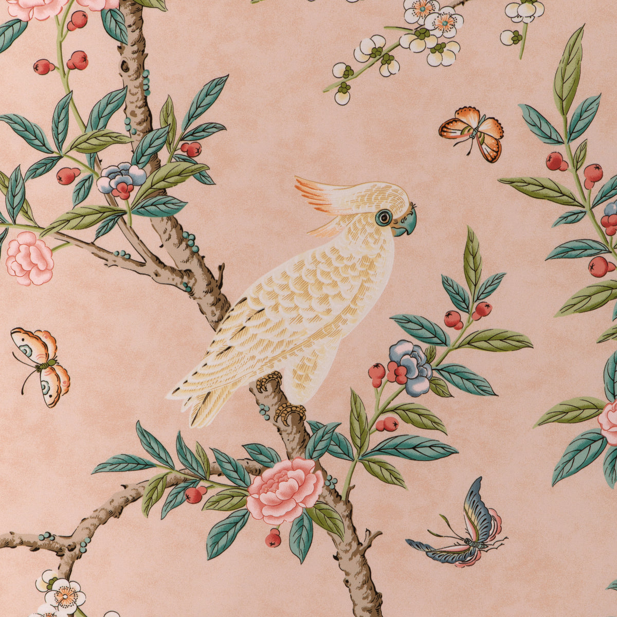 Kanchou Print Fabric by Brunschwig & Fils in Blush