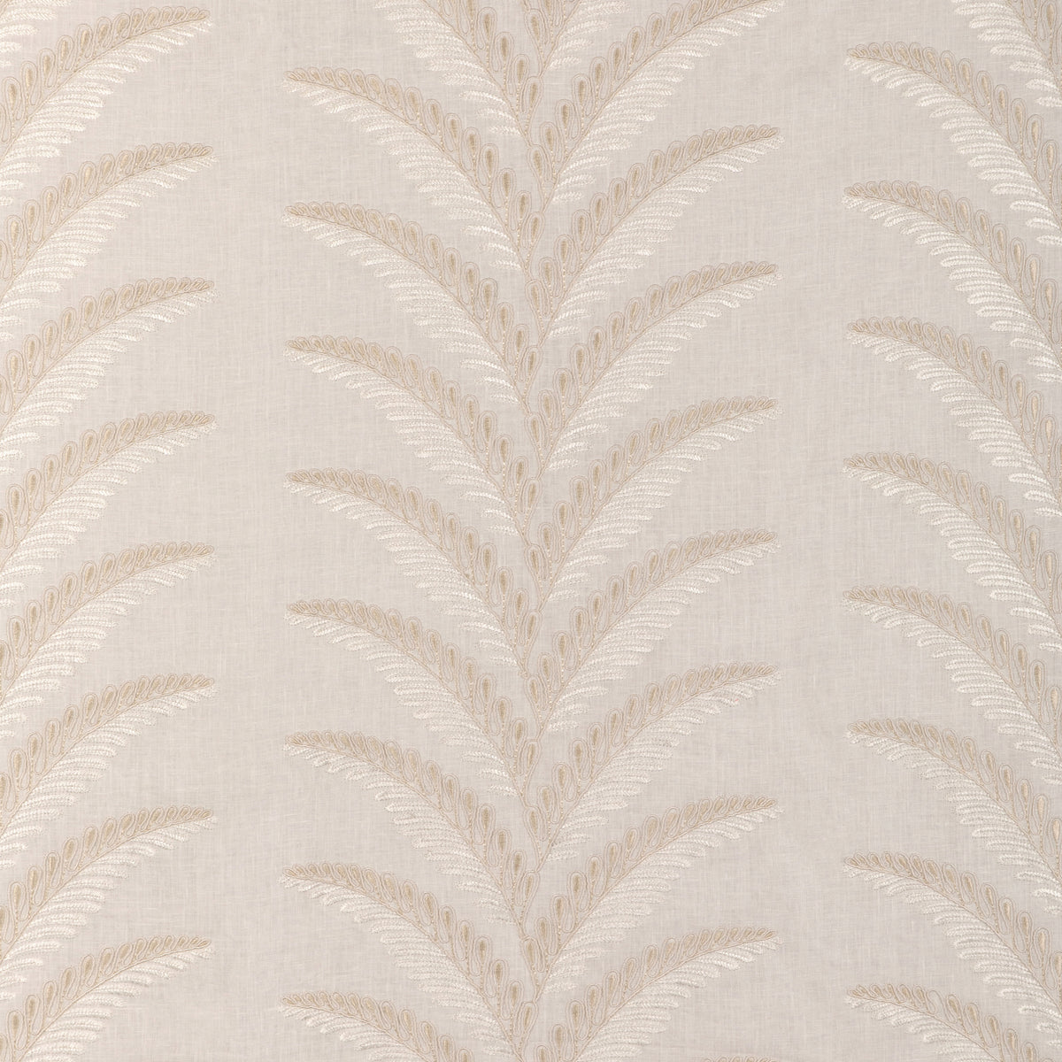 Fougere Emb Fabric by Brunschwig & Fils in Cream