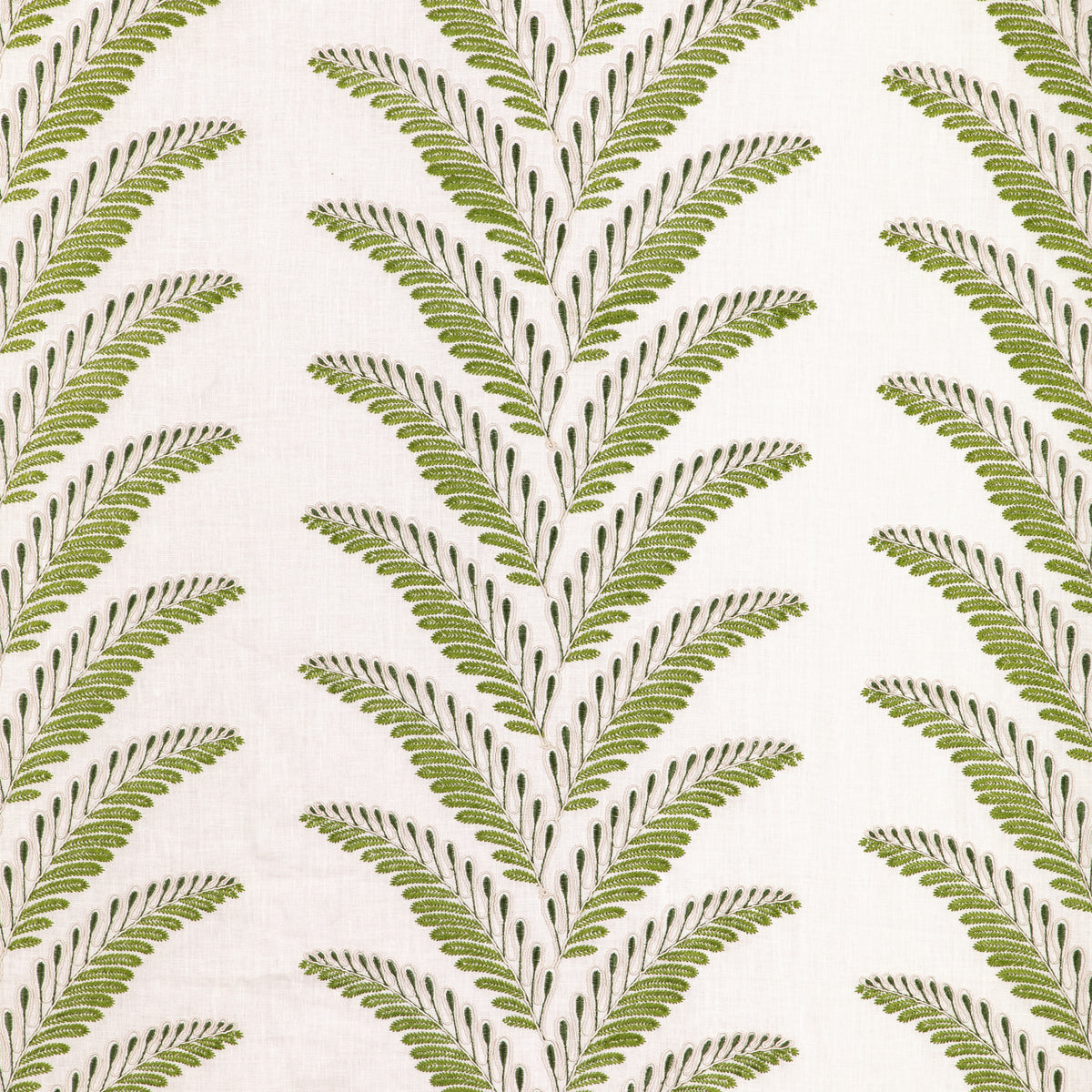 Fougere Emb Fabric by Brunschwig & Fils in Leaf