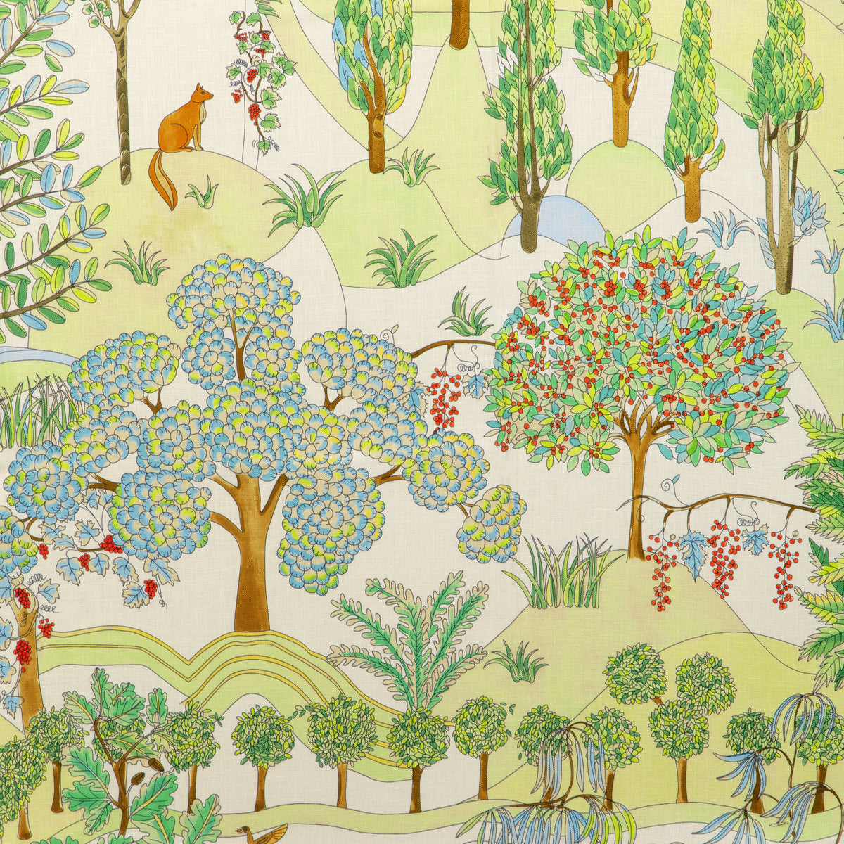 Folklore Print Fabric by Brunschwig & Fils in Meadow