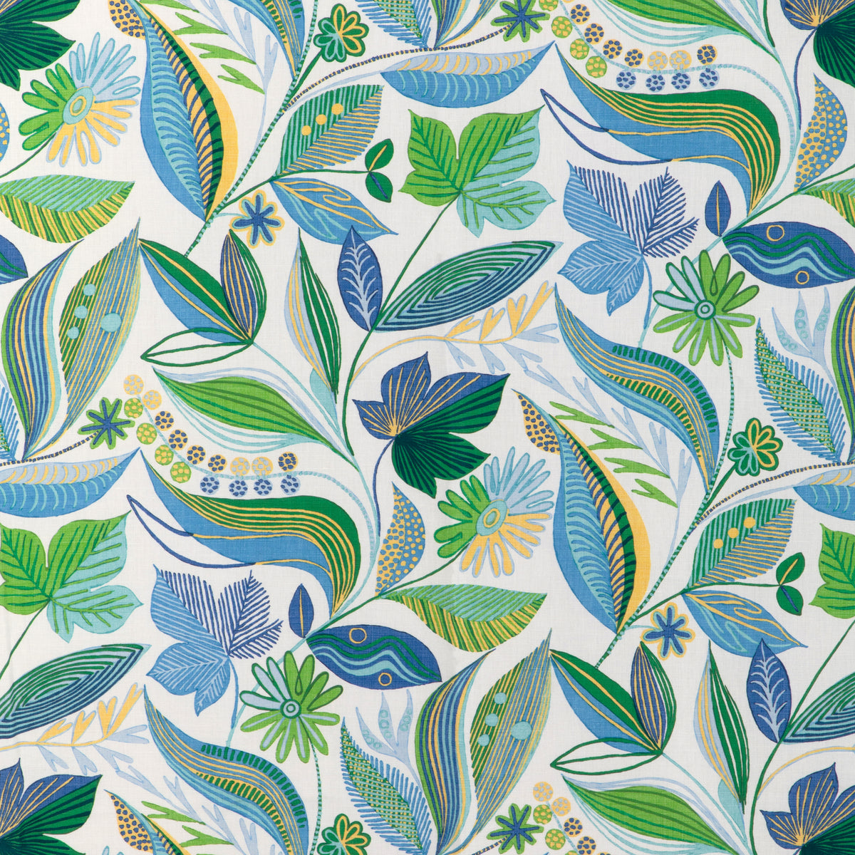 Carlsten Print Fabric by Brunschwig & Fils in Pool