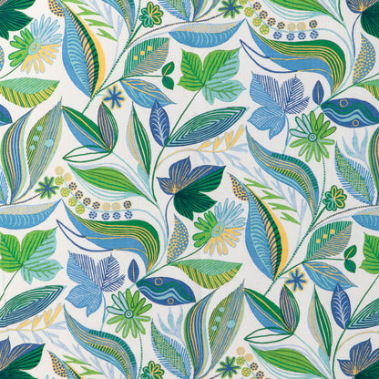 Carlsten Print Fabric by Brunschwig & Fils in Pool