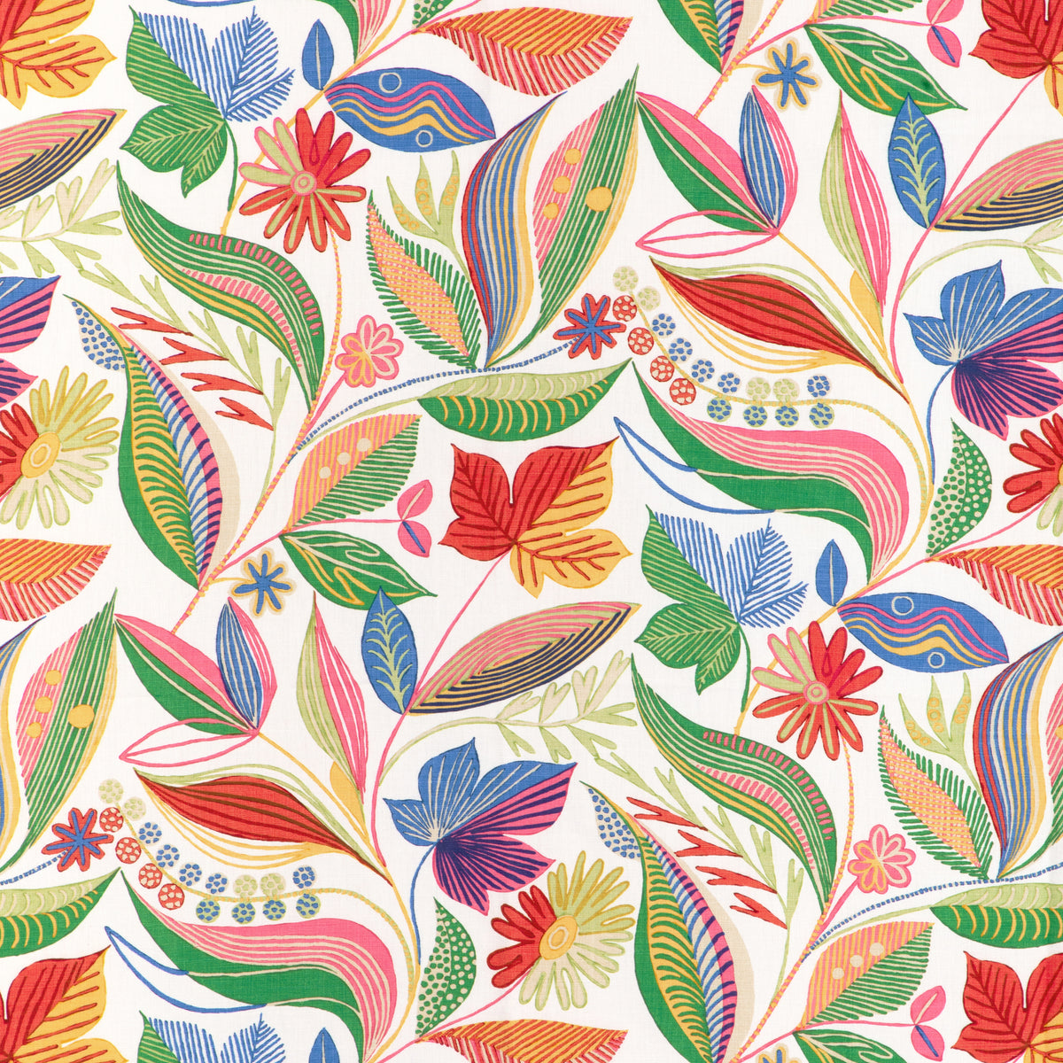 Carlsten Print Fabric by Brunschwig & Fils in Spring