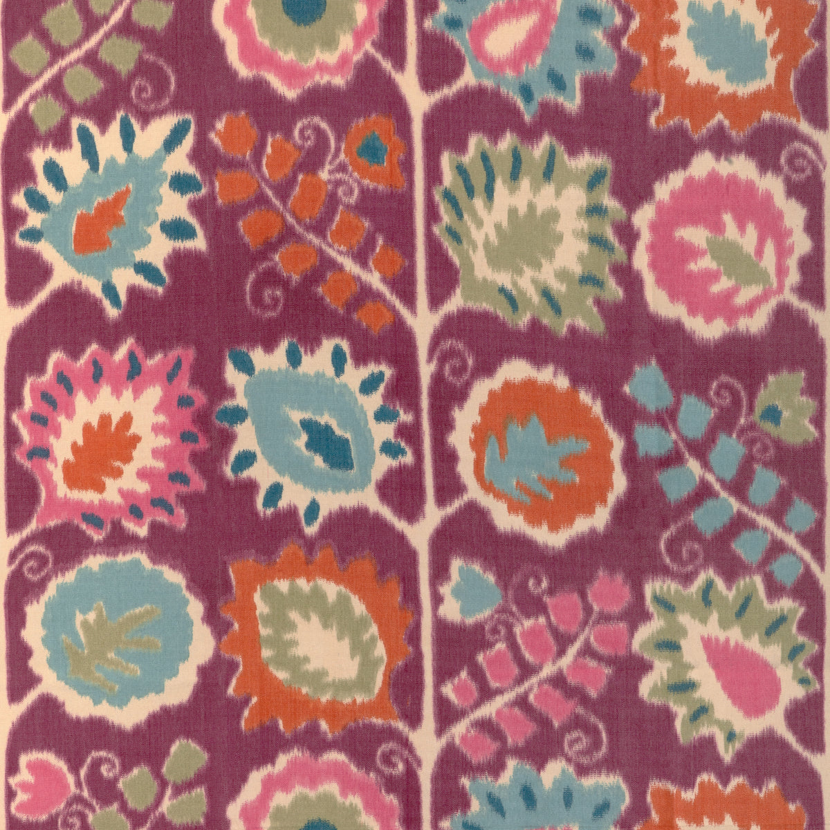 Rosendal Warp Print Fabric by Brunschwig & Fils in Plum