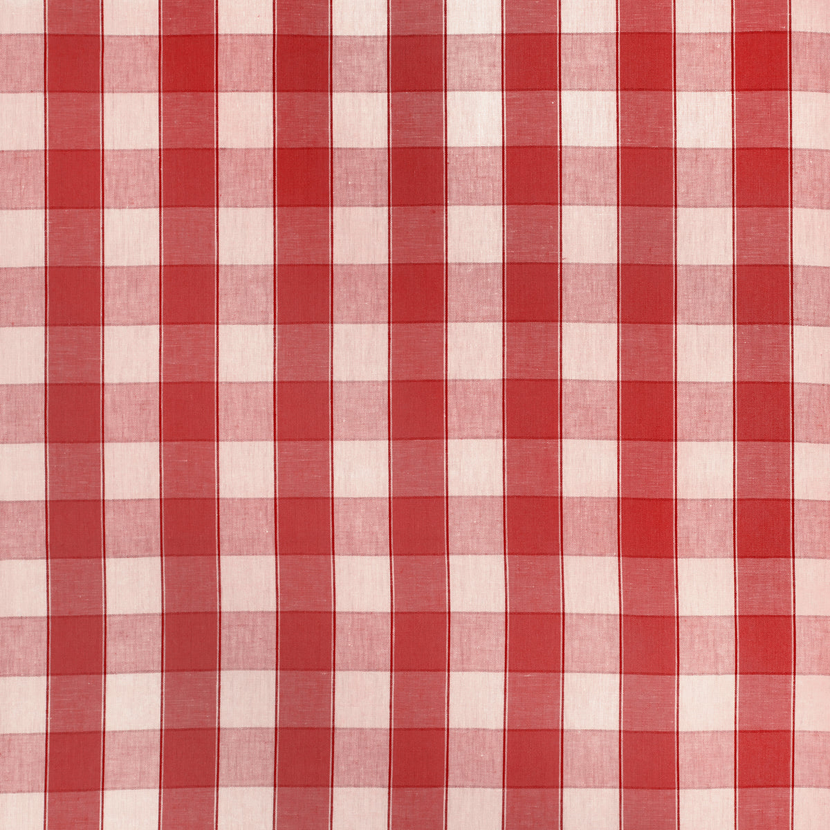 Clemens Check Fabric by Brunschwig & Fils in Red