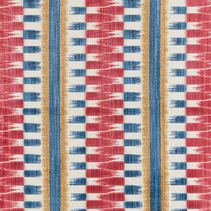 Flamme Velvet Fabric by Brunschwig & Fils in Red/Blue