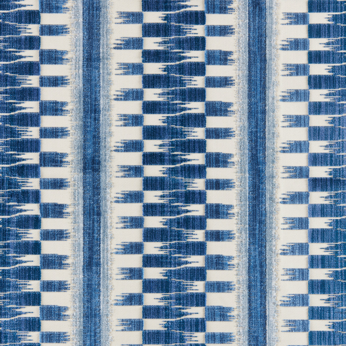 Flamme Velvet Fabric by Brunschwig & Fils in Blue