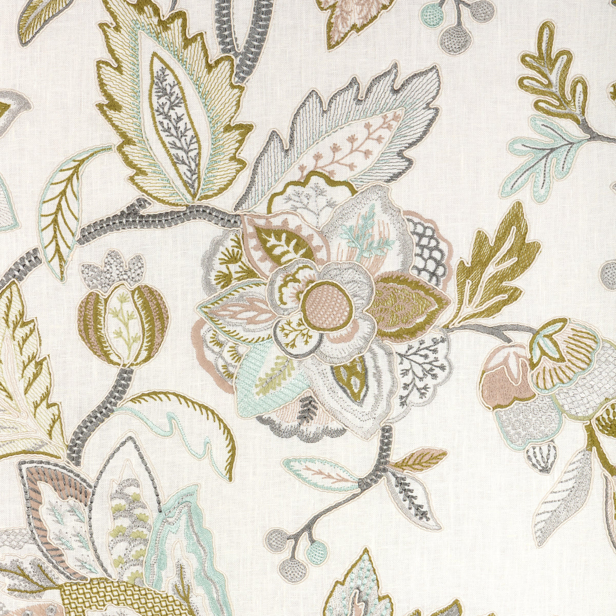 Sierre Emb Fabric by Brunschwig & Fils in Lagoon