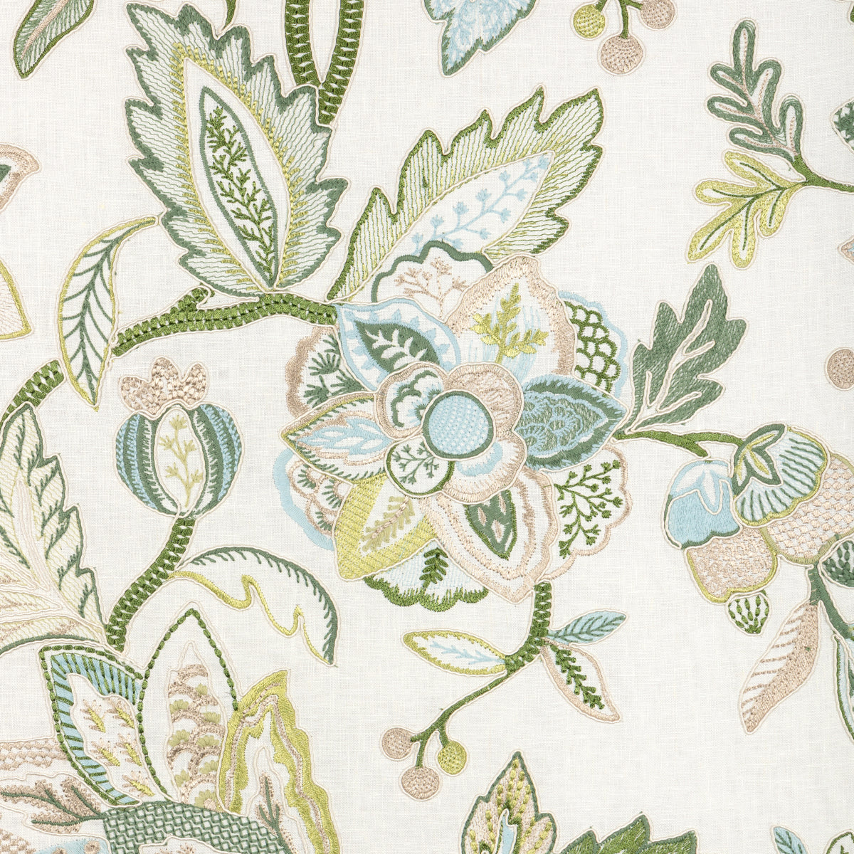 Sierre Emb Fabric by Brunschwig & Fils in Pool
