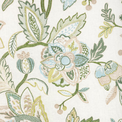 Sierre Emb Fabric by Brunschwig & Fils in Pool
