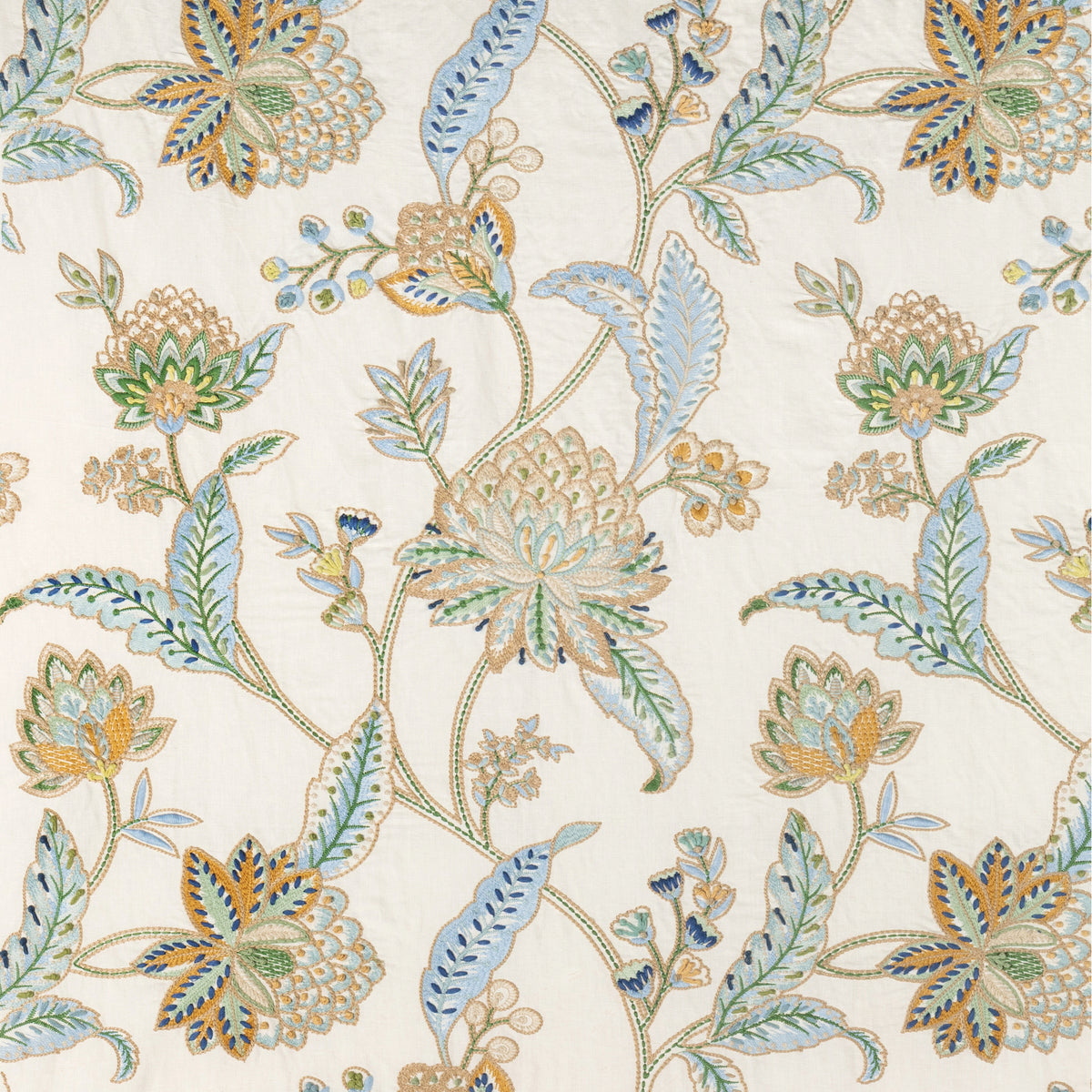 Tropez Emb Fabric by Brunschwig & Fils in Pool