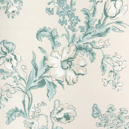 Maintenon Print Fabric by Brunschwig & Fils in Aqua