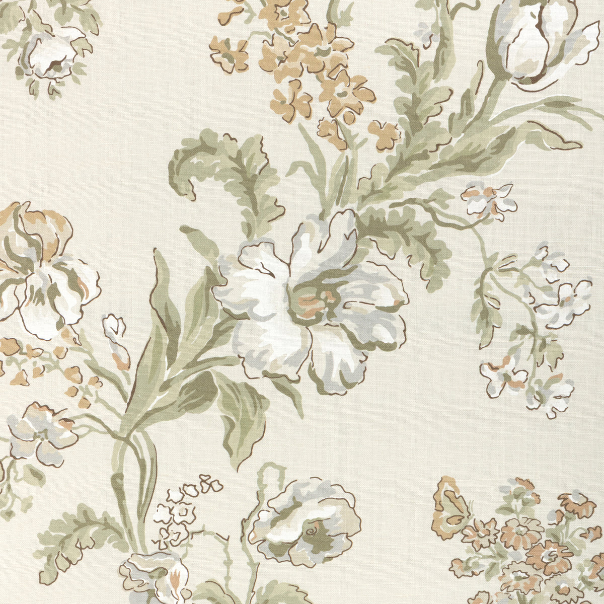 Maintenon Print Fabric by Brunschwig & Fils in Spice
