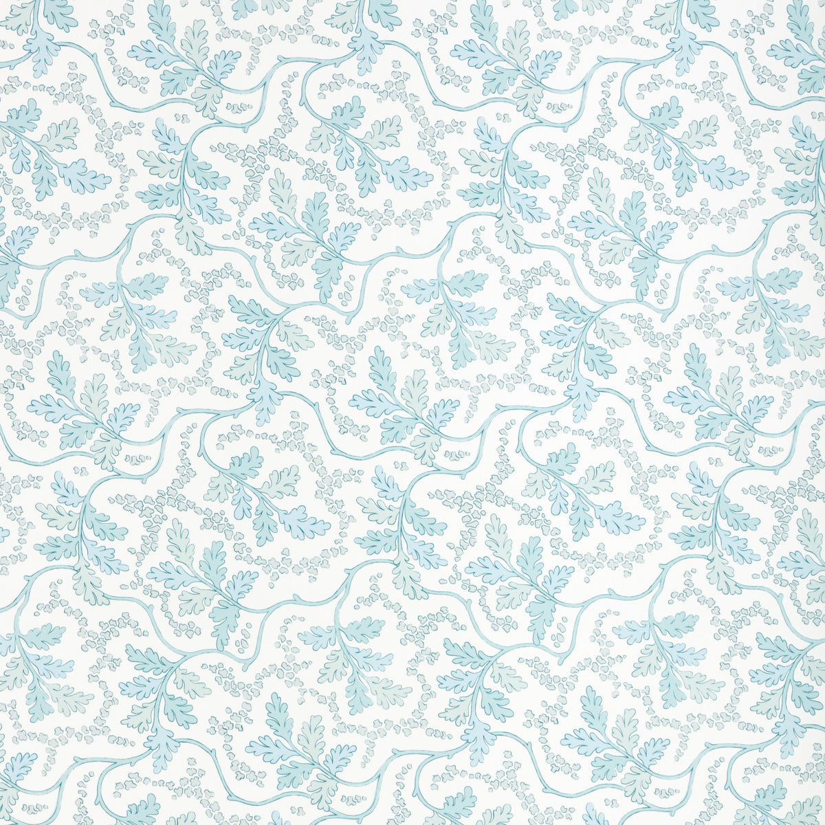 Aureille Print Fabric by Brunschwig & Fils in Aqua