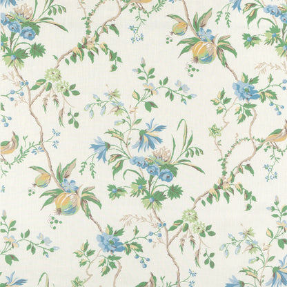 Locklin Print Fabric by Brunschwig & Fils in Lagoon