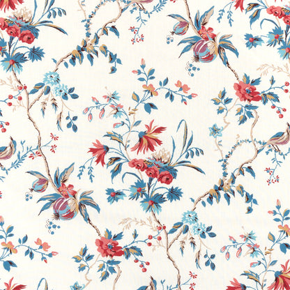 Locklin Print Fabric by Brunschwig & Fils in Red/Blue