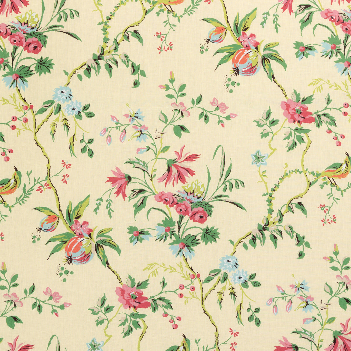 Locklin Print Fabric by Brunschwig & Fils in Canary