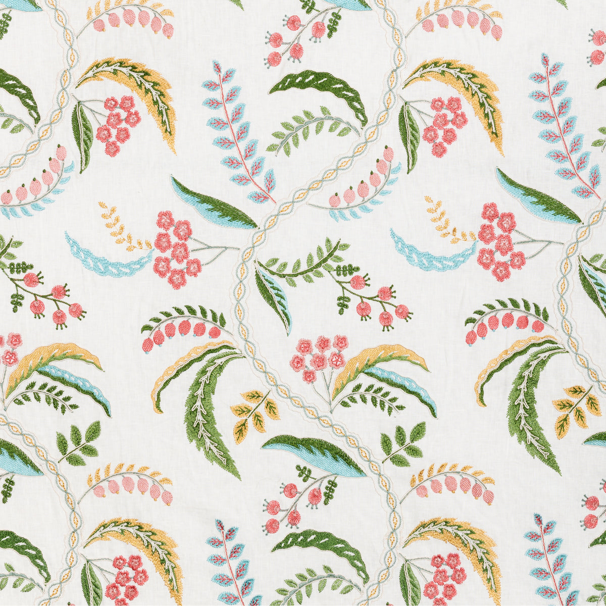 Genive Emb Fabric by Brunschwig & Fils in Spring