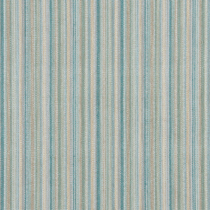 Cantal Stripe Fabric by Brunschwig & Fils in Aqua