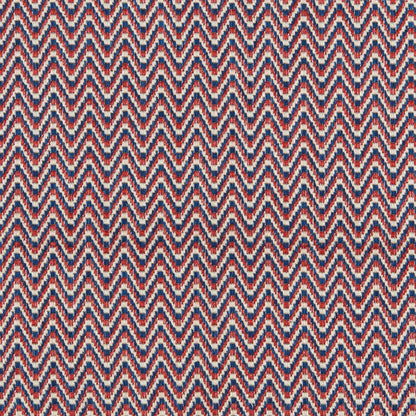 Laubinet Weave Fabric by Brunschwig & Fils in Red/Blue