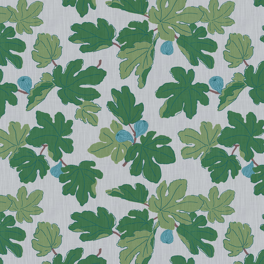 Figuier Outdoor Fabric by Brunschwig & Fils in Aqua/Leaf