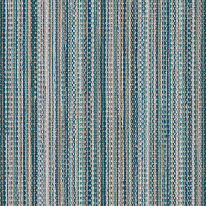 Longemer Stripe Fabric by Brunschwig & Fils in Aqua