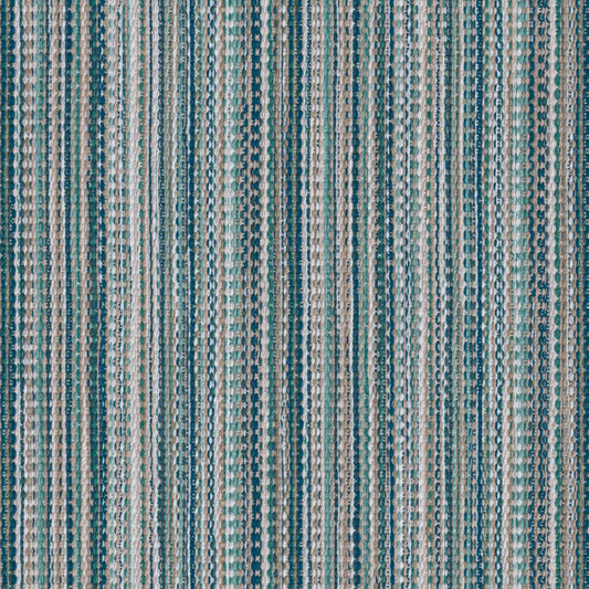 Longemer Stripe Fabric by Brunschwig & Fils in Aqua