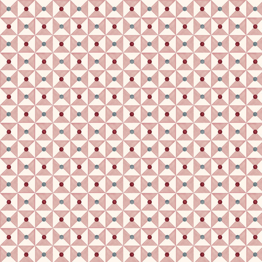 Broken Dishes Wallpaper by Ottoline in Mulberry Pink