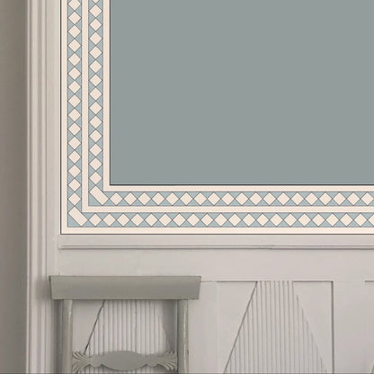 Harlequin Border Wallpaper by Ottoline in Light Blue