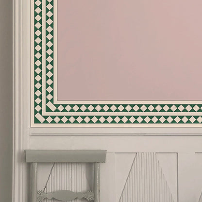 Harlequin Border Wallpaper by Ottoline in Green