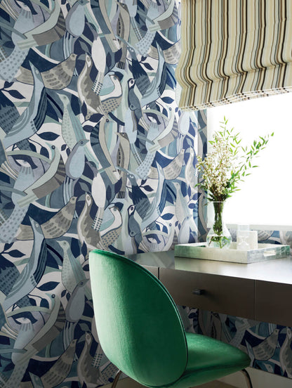 Fauvist Flock Wallpaper