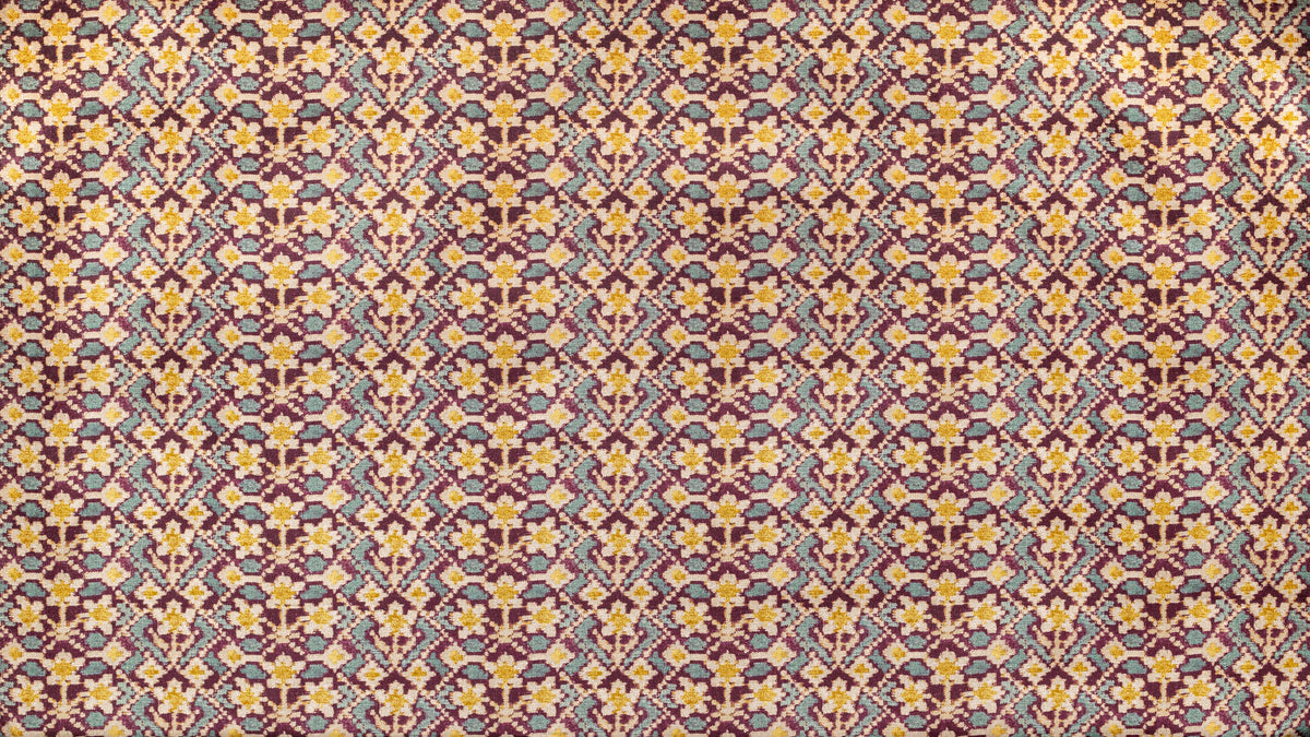 Almaty Velvet Fabric by Carolina Irving in Gold