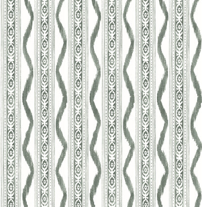 Rhys IKAT Stripe Wallpaper
