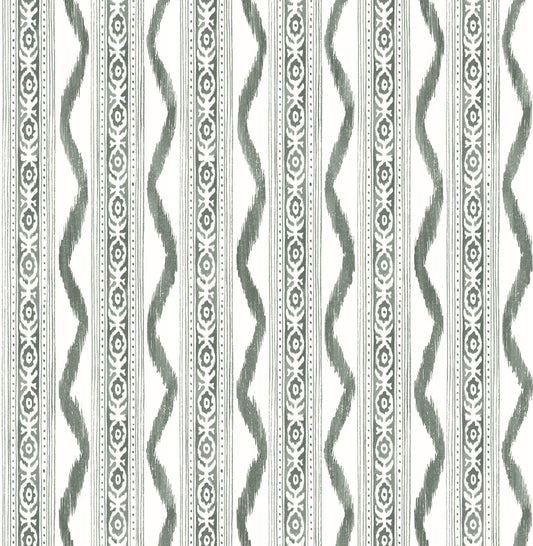 Rhys IKAT Stripe Wallpaper