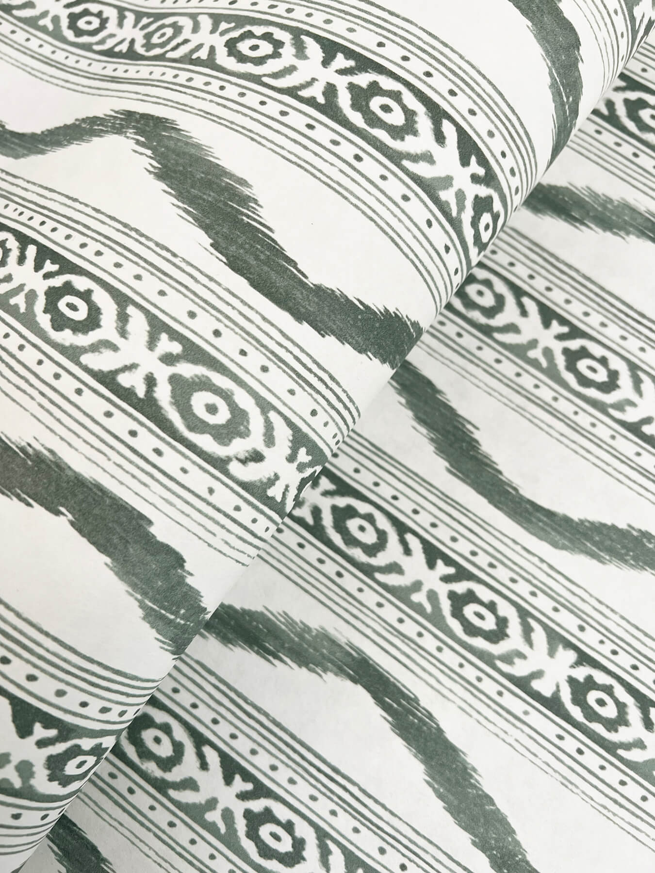 Rhys IKAT Stripe Wallpaper