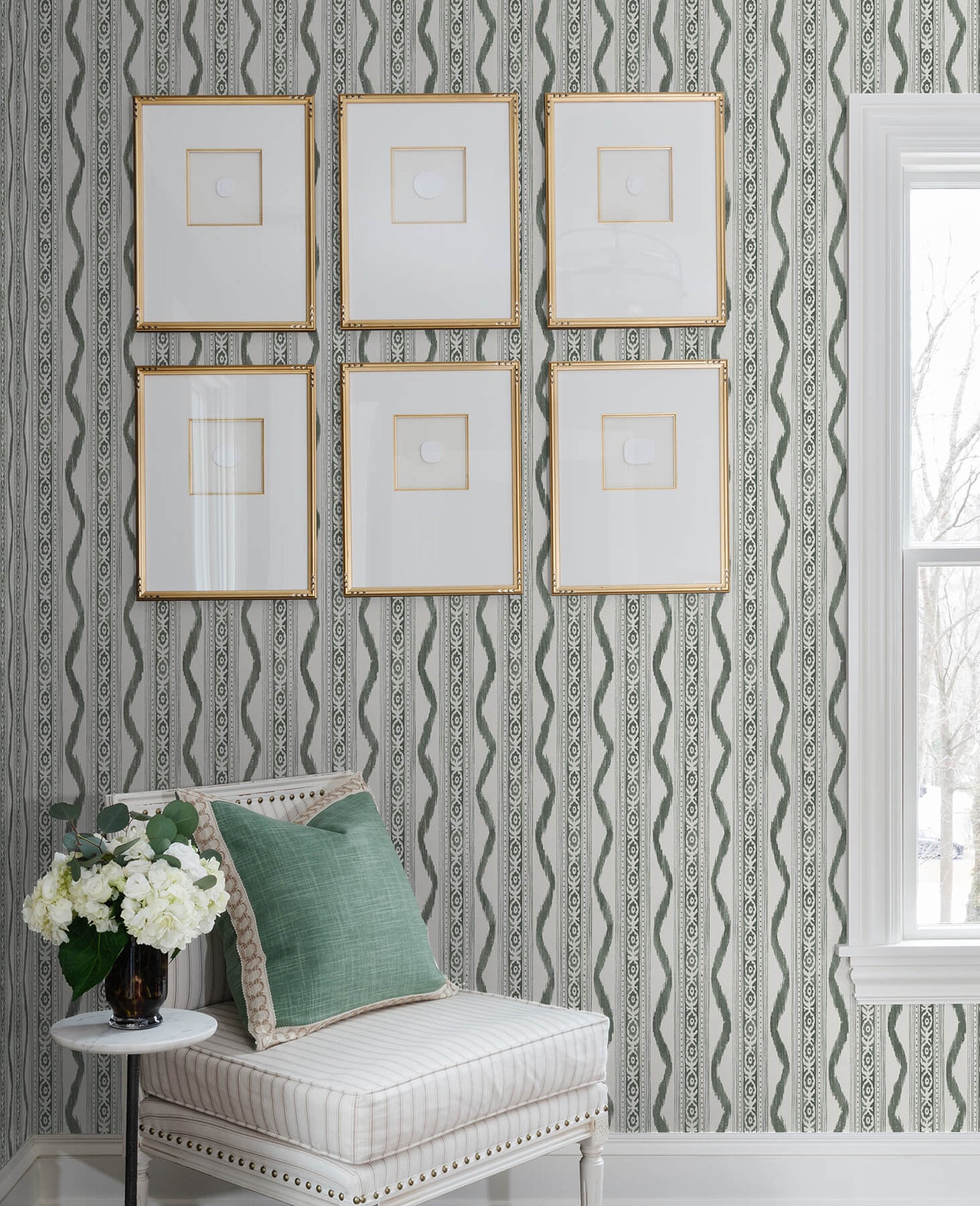 Rhys IKAT Stripe Wallpaper