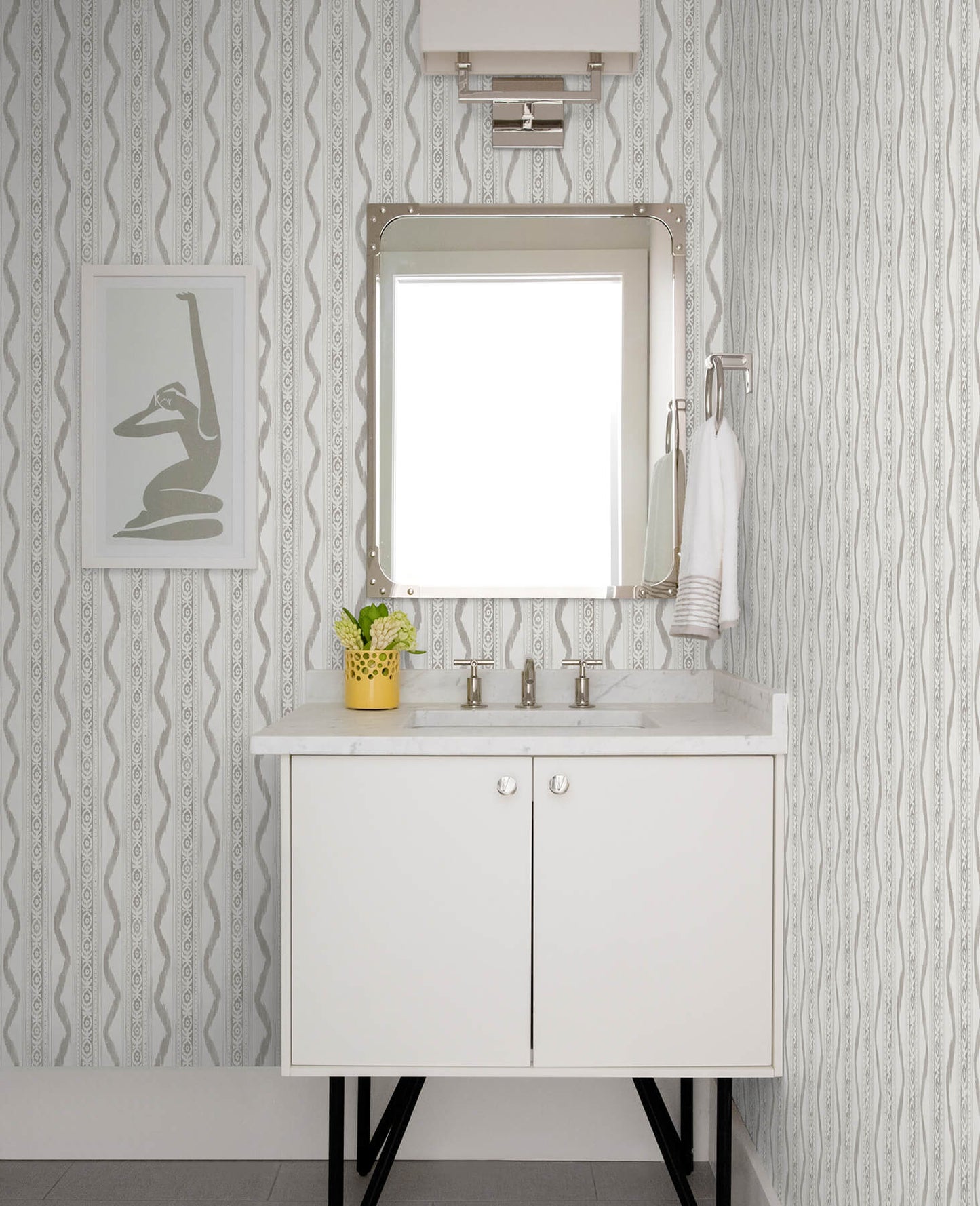 Rhys IKAT Stripe Wallpaper