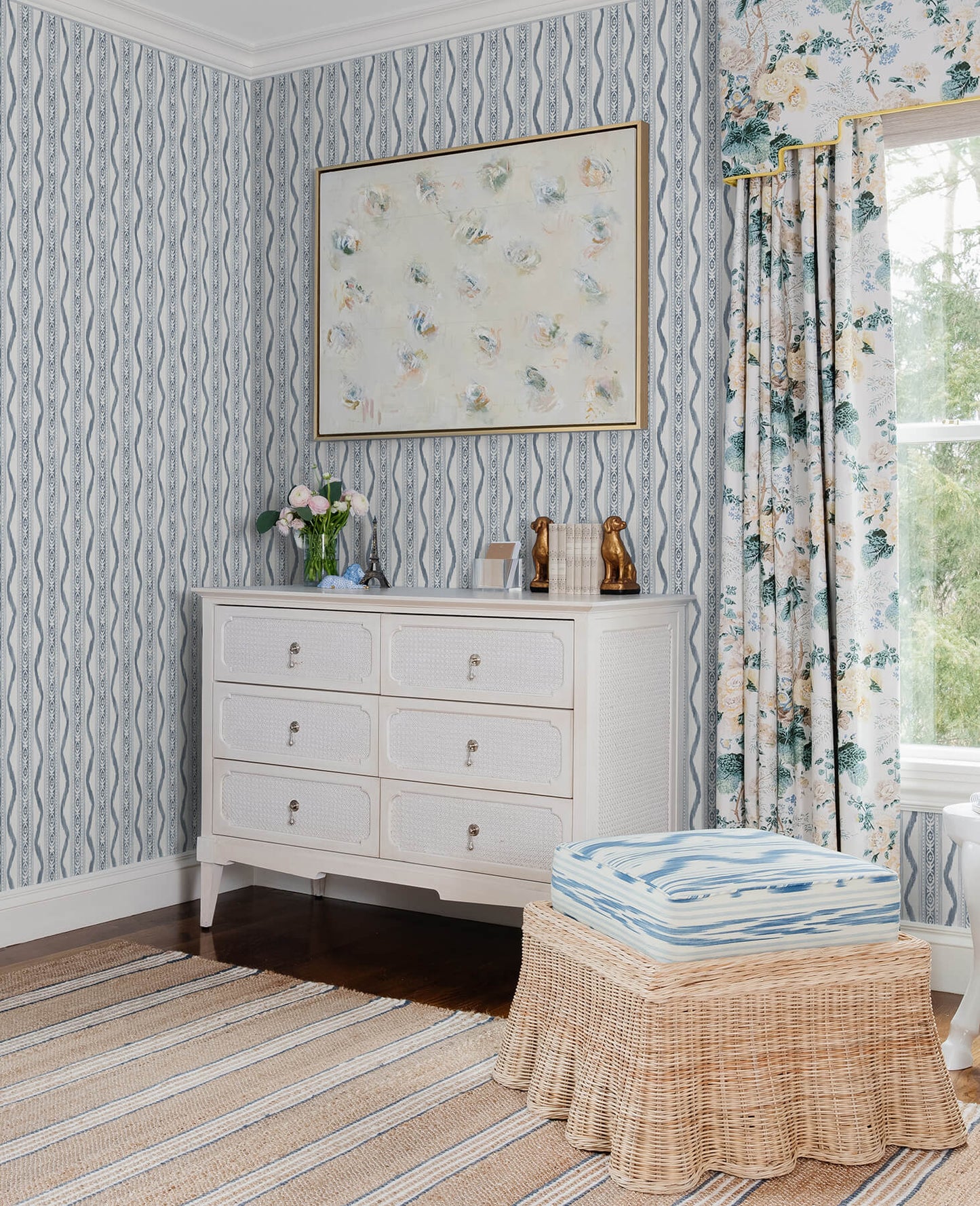 Rhys IKAT Stripe Wallpaper
