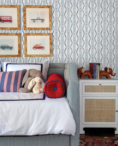 Rhys IKAT Stripe Wallpaper