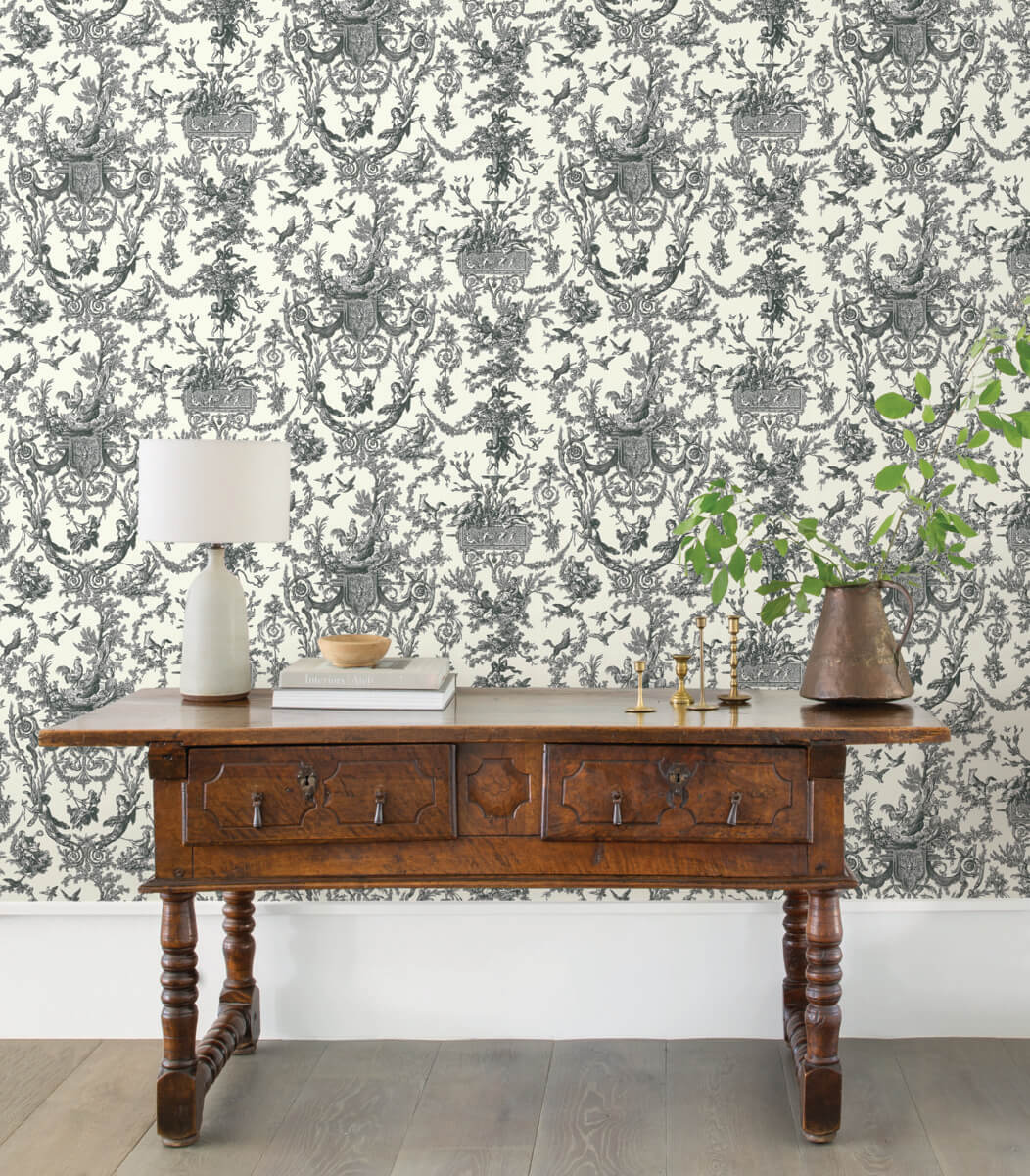 Old World Toile Wallpaper
