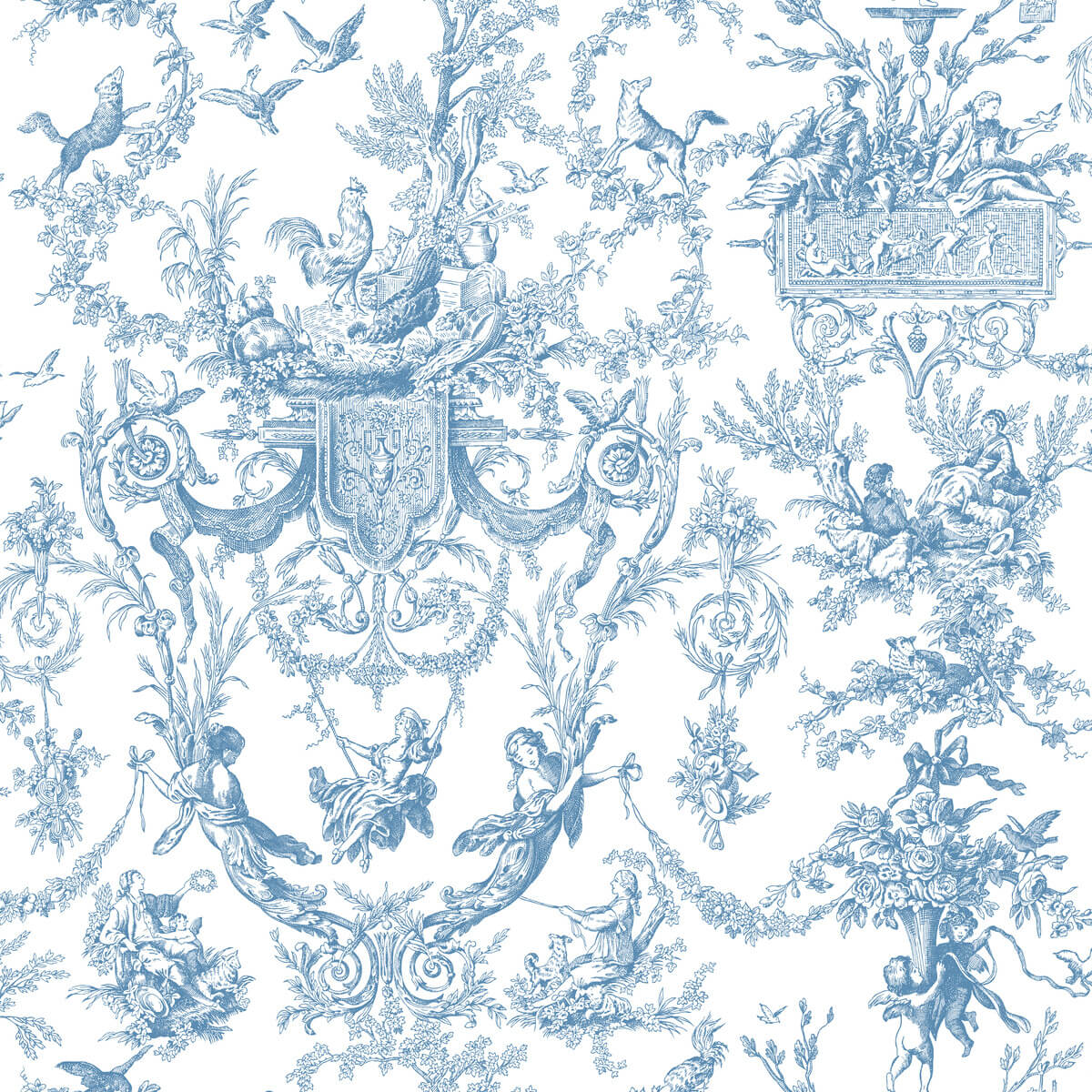 Old World Toile Wallpaper