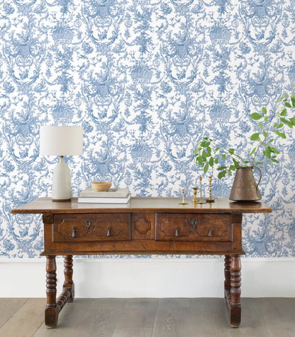 Old World Toile Wallpaper