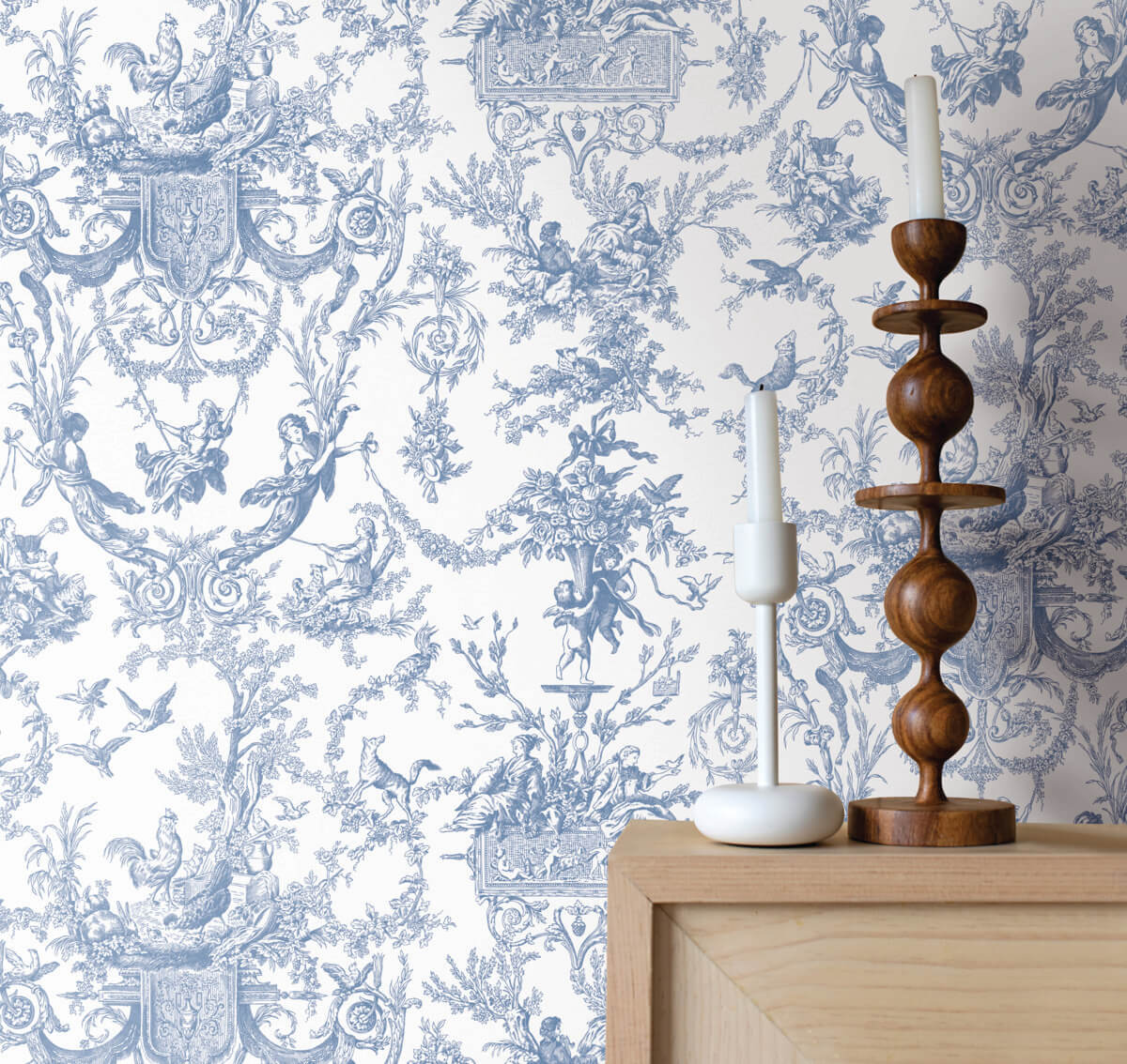 Old World Toile Wallpaper